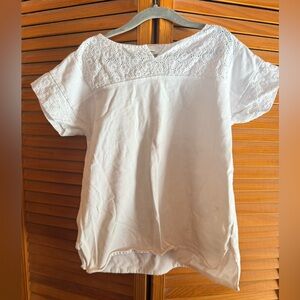 Crewcuts White Eyelet Detail Top